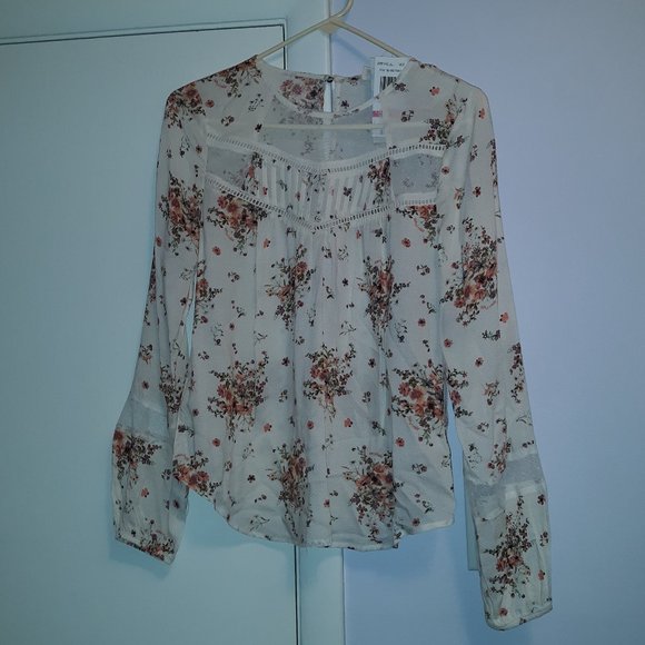 New Jolt Long Sleeve Woven Blouse Juniors Small - Picture 3 of 4